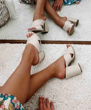 Charleston Chic Woven Heeled Sandals (Beige Jute) · NanaMacs