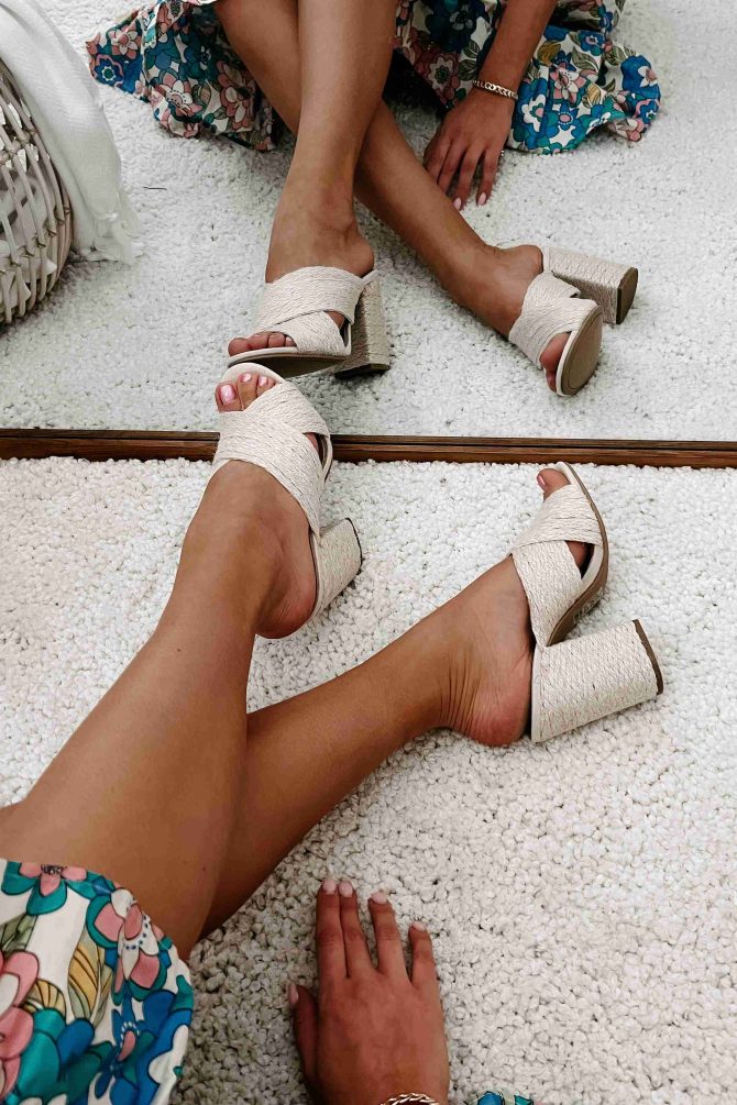 Charleston Chic Woven Heeled Sandals (Beige Jute) · NanaMacs