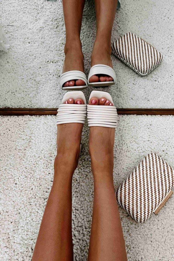 Delivering Perfection Strappy Heeled Sandals (Off White) · NanaMacs - Image 4