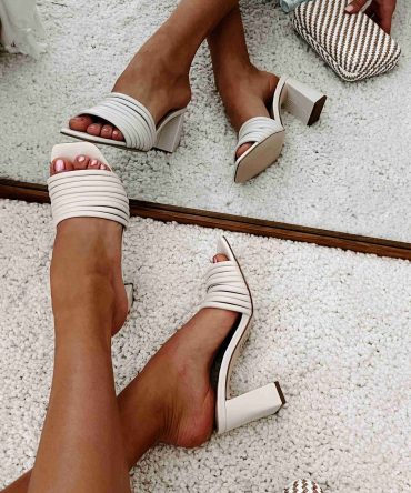 Delivering Perfection Strappy Heeled Sandals (Off White) · NanaMacs