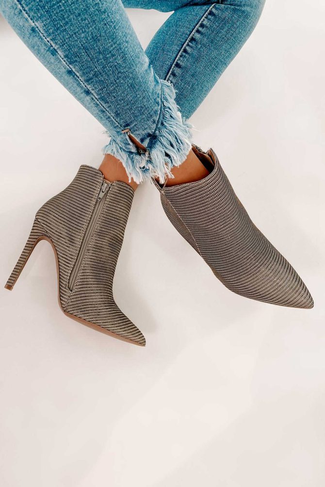 Champagne Toasts Glitter Heeled Booties (Silver/Champagne Glitter) · NanaMacs - Image 3