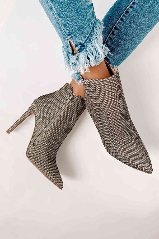 Champagne Toasts Glitter Heeled Booties (Silver/Champagne Glitter) · NanaMacs - Image 4