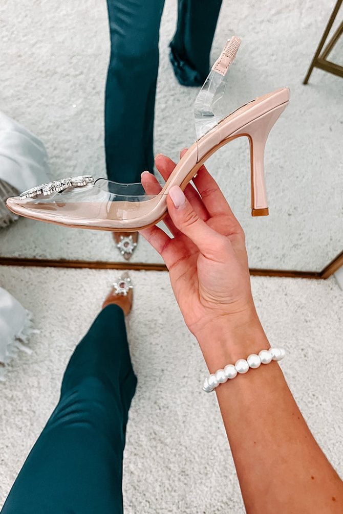 Night In The Hamptons Billini Bejeweled Slingback Heels (Nude) · NanaMacs - Image 3