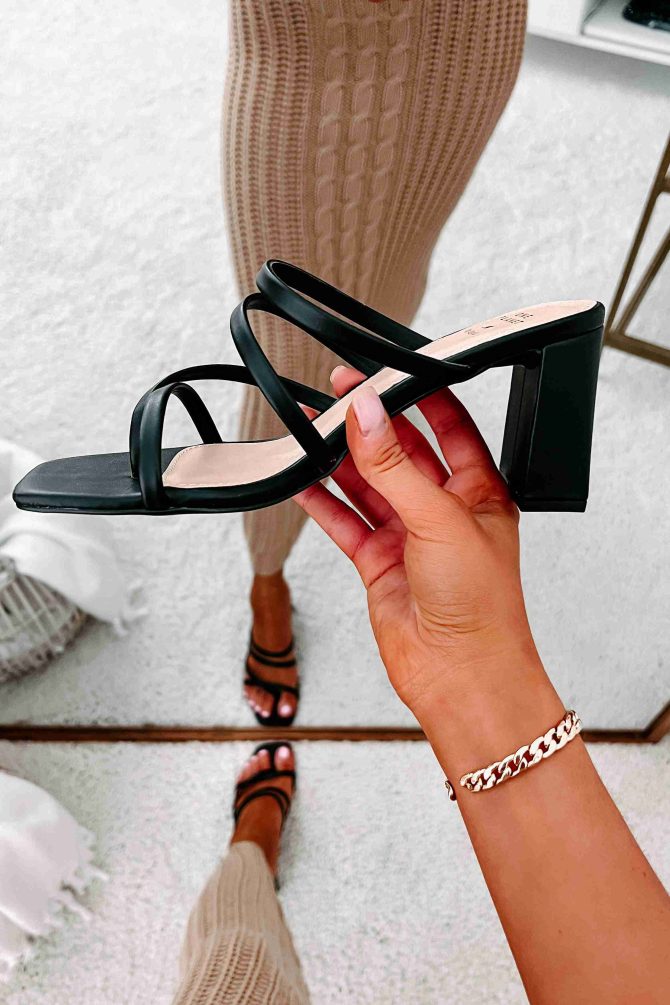 Resort Fling Strappy Heeled Sandal (Black) · NanaMacs - Image 3
