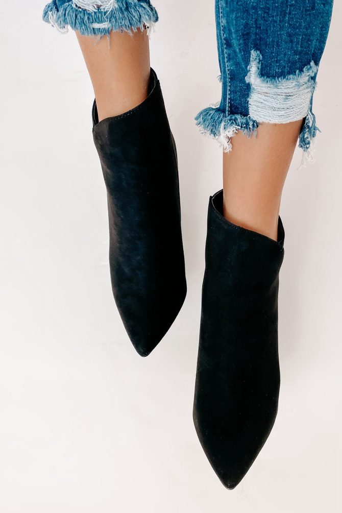 Plot Twist Faux Suede Booties (Black) · NanaMacs - Image 4