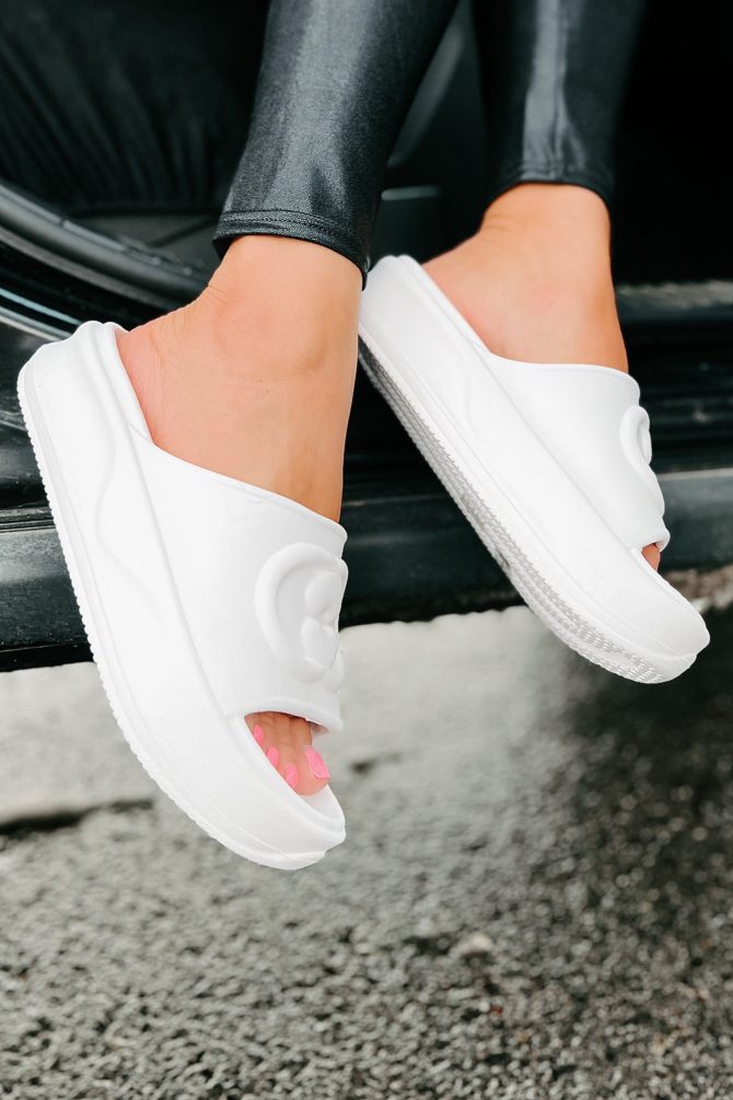 Always Chill PVC Platform Slide Sandals (White) · NanaMacs - Image 3