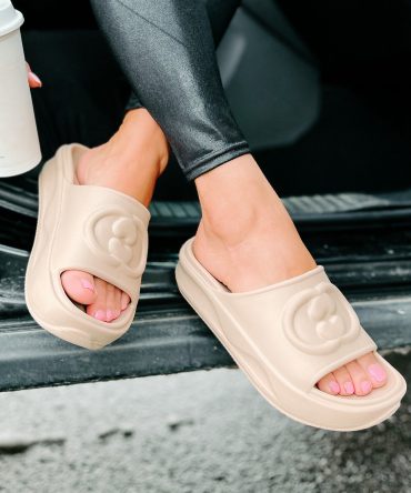 Always Chill PVC Platform Slide Sandals (Natural) · NanaMacs