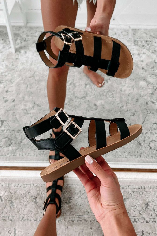 When In Rome Gladiator Sandals (Black) · NanaMacs - Image 2