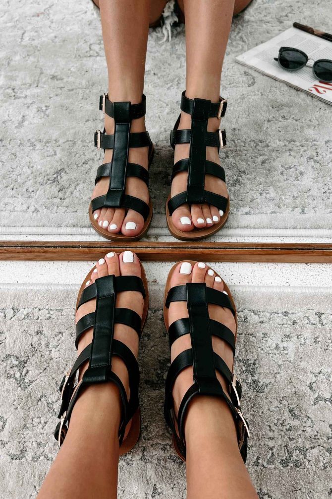 When In Rome Gladiator Sandals (Black) · NanaMacs - Image 4