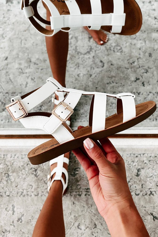 When In Rome Gladiator Sandals (White) · NanaMacs - Image 3