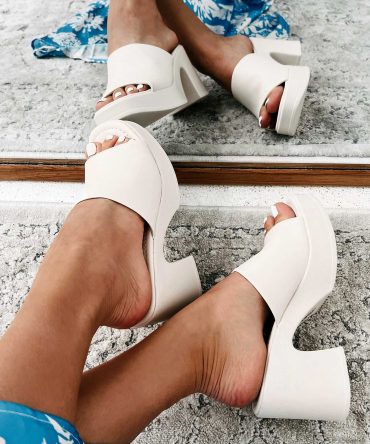 Coastal Charm Platform Sandals (Bone) · NanaMacs