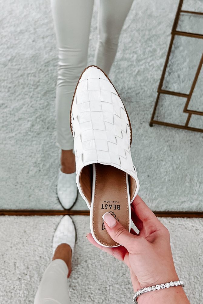 Standing Apart Checkered Mule (White) · NanaMacs - Image 2