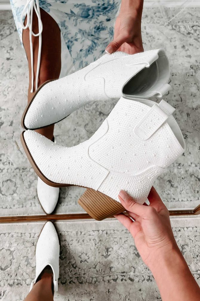 Forever Flashy Beaded Booties (Ivory) · NanaMacs - Image 3