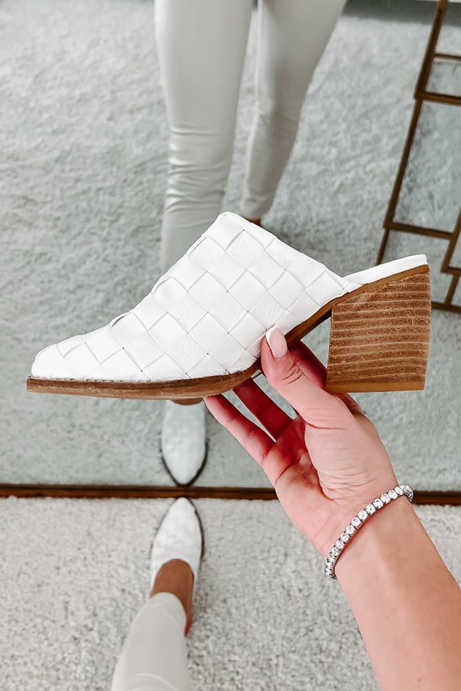 Standing Apart Checkered Mule (White) · NanaMacs - Image 3