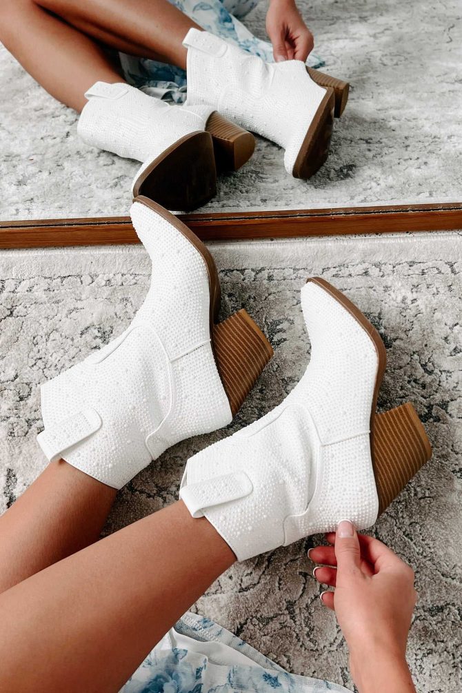 Forever Flashy Beaded Booties (Ivory) · NanaMacs - Image 2