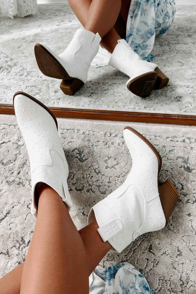 Forever Flashy Beaded Booties (Ivory) · NanaMacs - Image 4