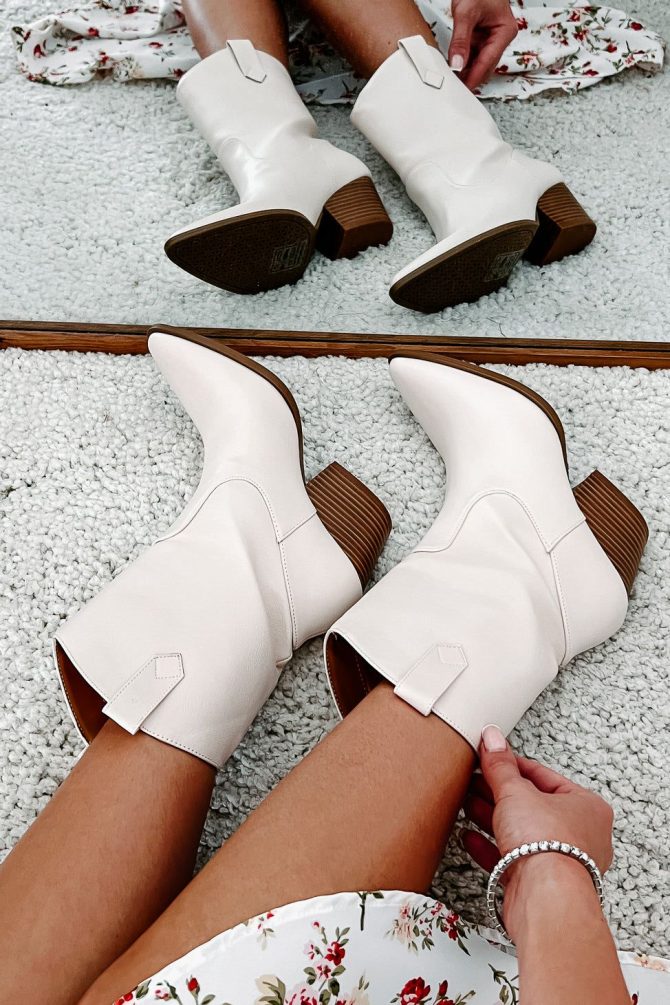 Riding In Style Western Faux Leather Booties (Stone) · NanaMacs - Image 2