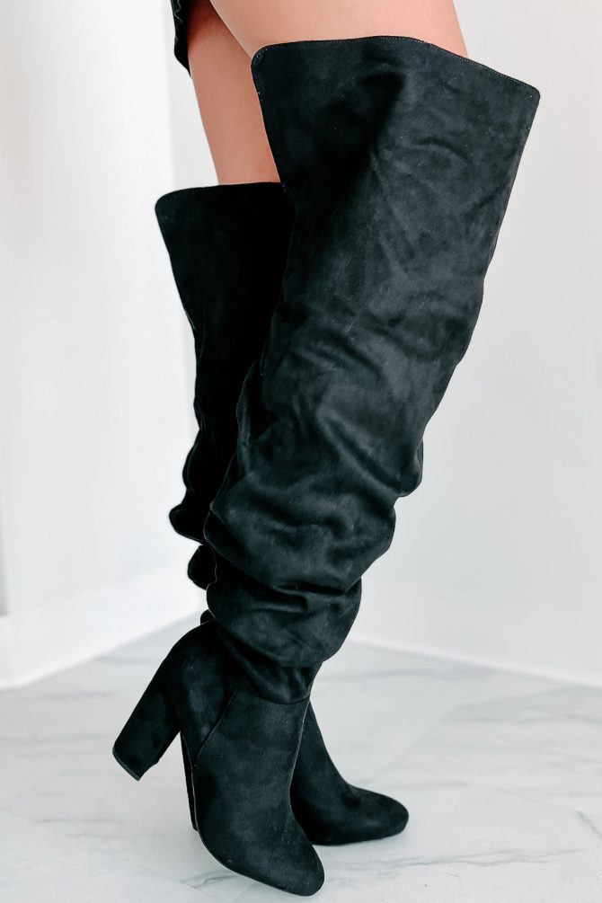 Make It A Martini Slouchy Over The Knee Boots (Black) · NanaMacs - Image 2