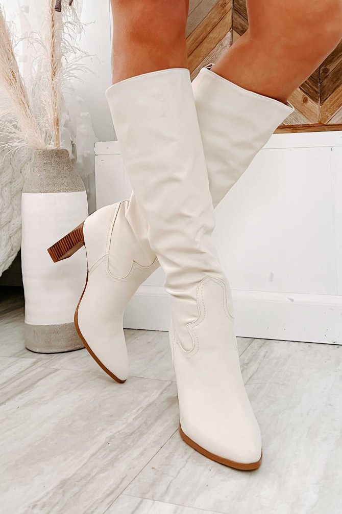 Retta Knee High Billini Boots (Bone) · NanaMacs - Image 2