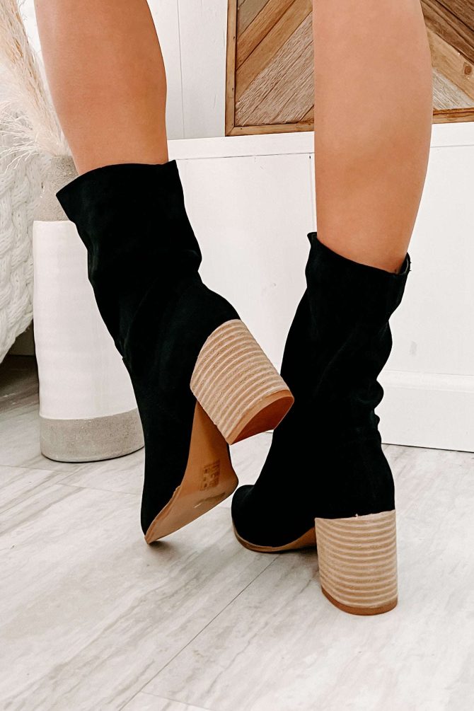 Don't Test Me Slouchy Pointed Toe Booties (Black) · NanaMacs - Image 3