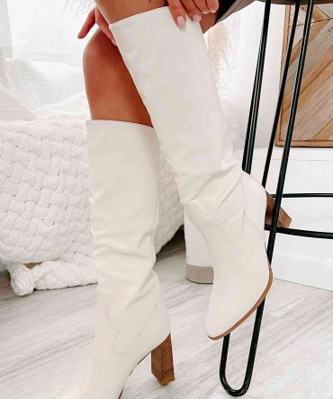 Retta Knee High Billini Boots (Bone) · NanaMacs