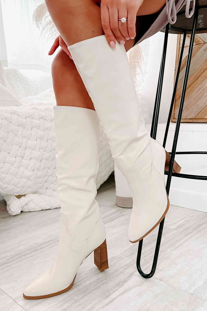 Retta Knee High Billini Boots (Bone) · NanaMacs