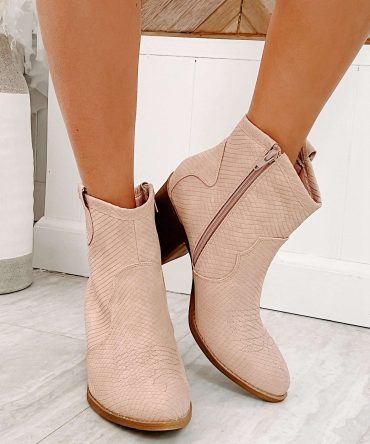 Deceiving Looks Chinese Laundry Faux Leather Snake Print Booties (Blus · NanaMacs
