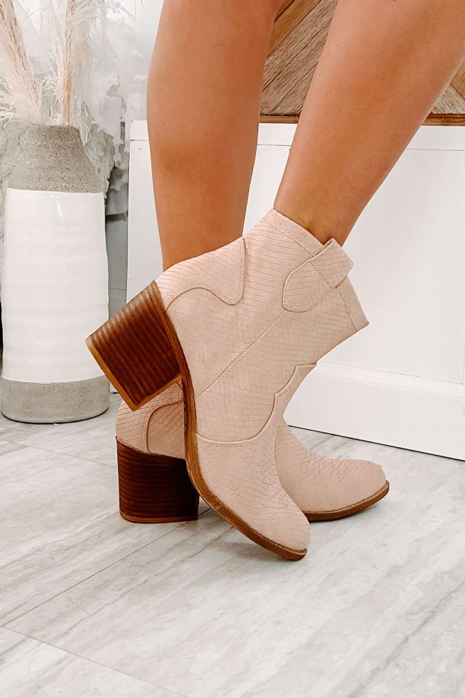 Deceiving Looks Chinese Laundry Faux Leather Snake Print Booties (Blus · NanaMacs - Image 3