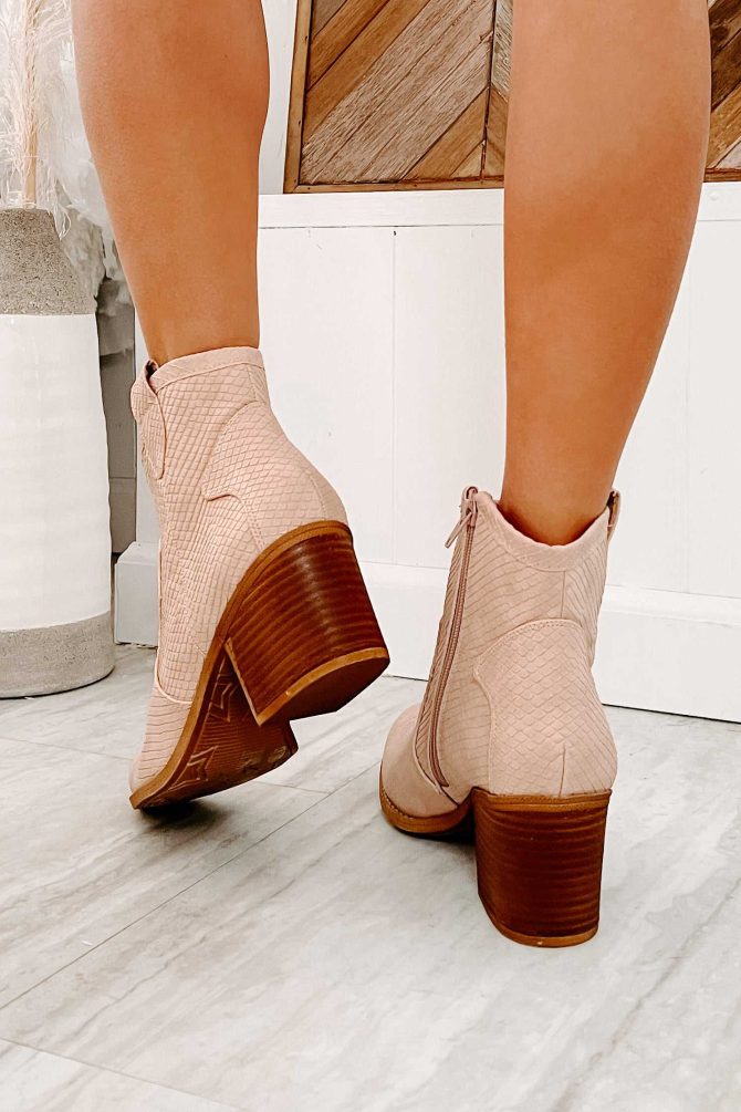 Deceiving Looks Chinese Laundry Faux Leather Snake Print Booties (Blus · NanaMacs - Image 4