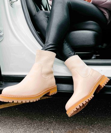 Ready For Whatever Ankle Knit Booties (Beige) · NanaMacs