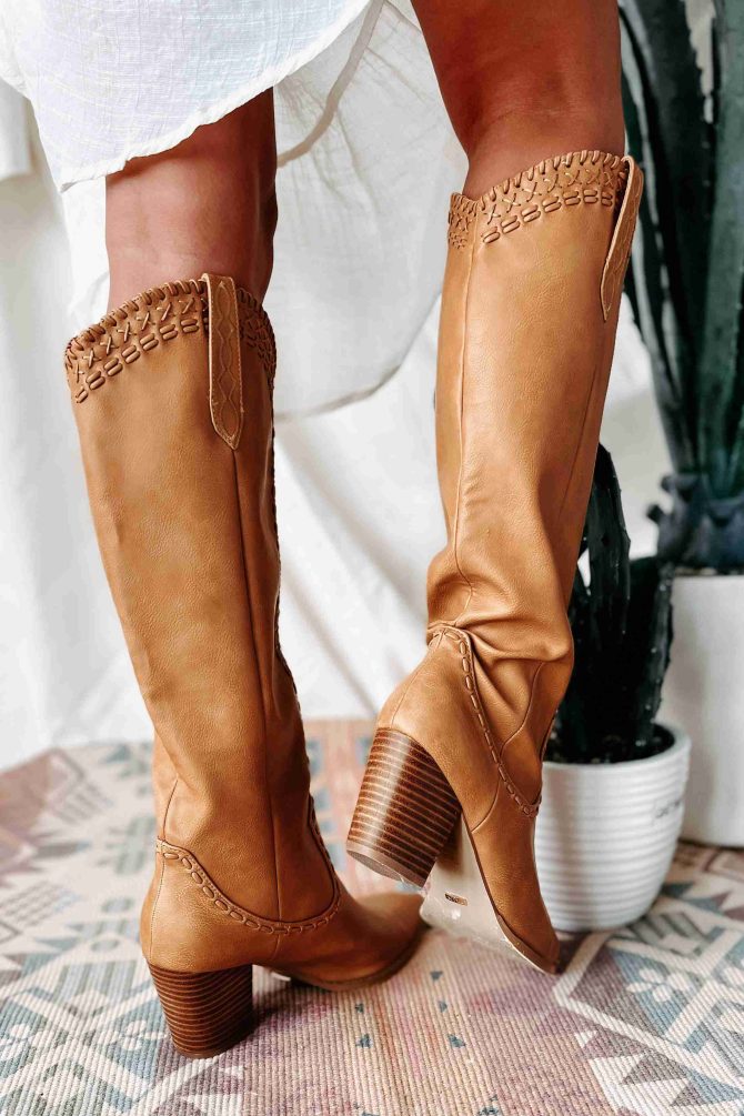 Finley Billini Knee High Western Boots (Camel) · NanaMacs - Image 4