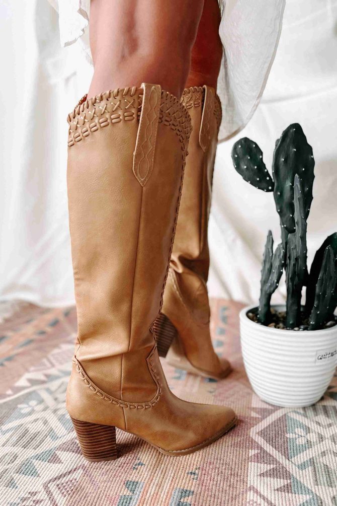 Finley Billini Knee High Western Boots (Camel) · NanaMacs - Image 3