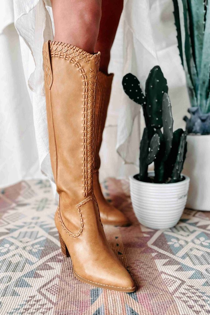 Finley Billini Knee High Western Boots (Camel) · NanaMacs - Image 2