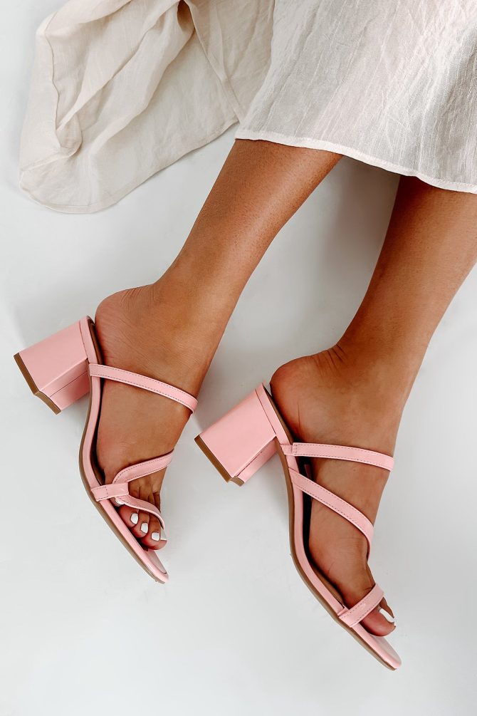 Beyond Belief Strappy Patent Heeled Sandals (Blush) · NanaMacs - Image 3
