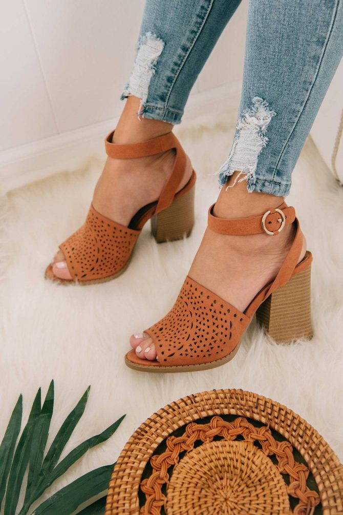 You Need To Know Cutout Heeled Sandals (Hazel Suede) · NanaMacs