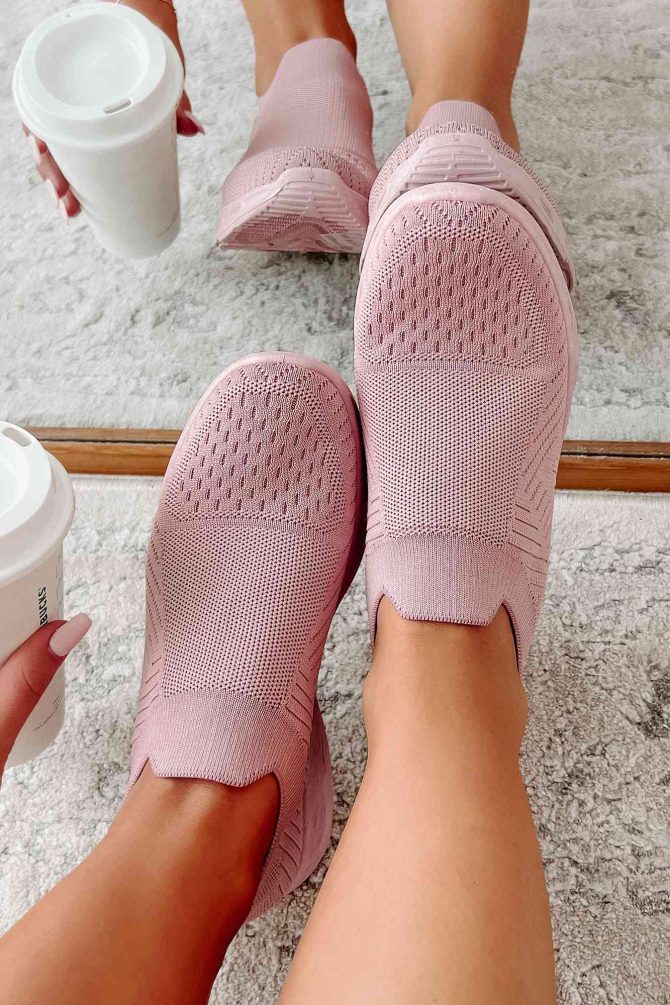 Doorbuster Walking Away Knit Sneakers (Mauve) · NanaMacs - Image 4