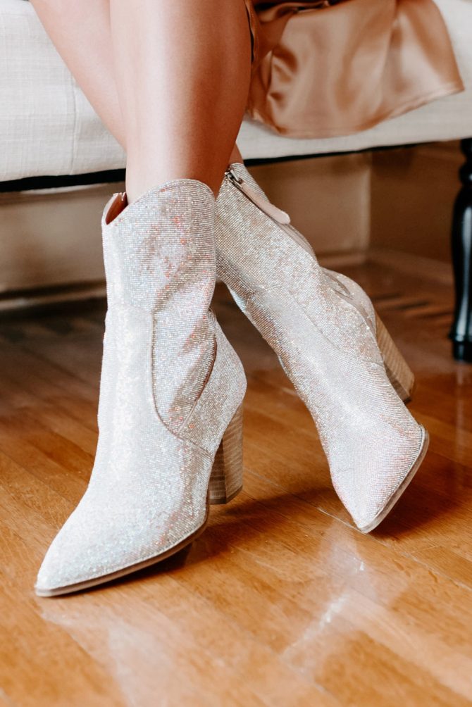 Jealous Yet Rhinestone Bootie (Champagne) · NanaMacs