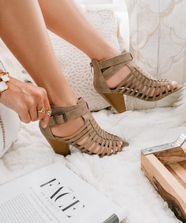 Once In A Lifetime Cutout Booties (Taupe) · NanaMacs