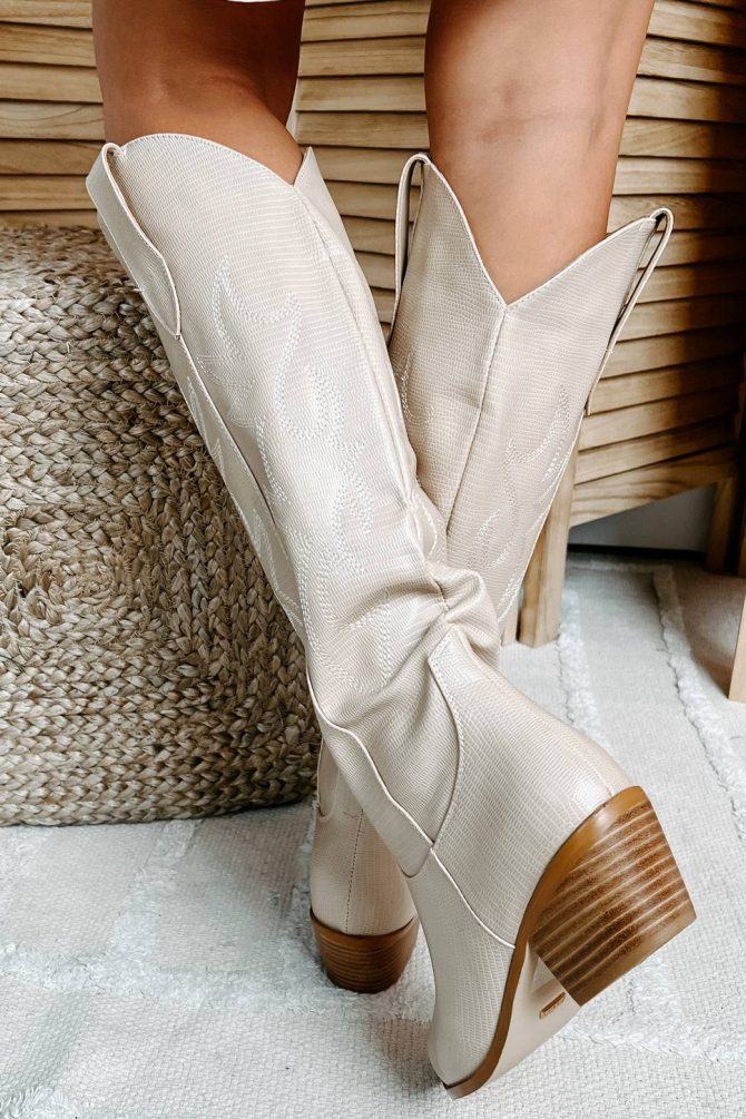 Giddy Up Billini Scale Textured Cowboy Boots (Sand Scale) · NanaMacs - Image 2
