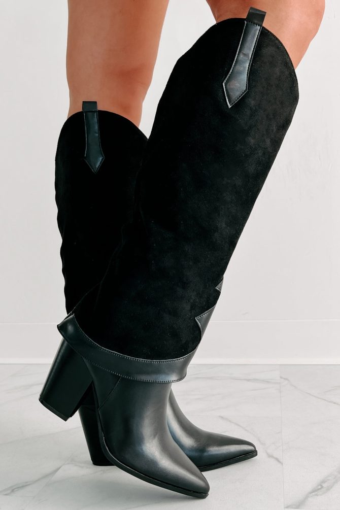 Rodeo Babe Western Knee High Boots (Black) · NanaMacs - Image 4