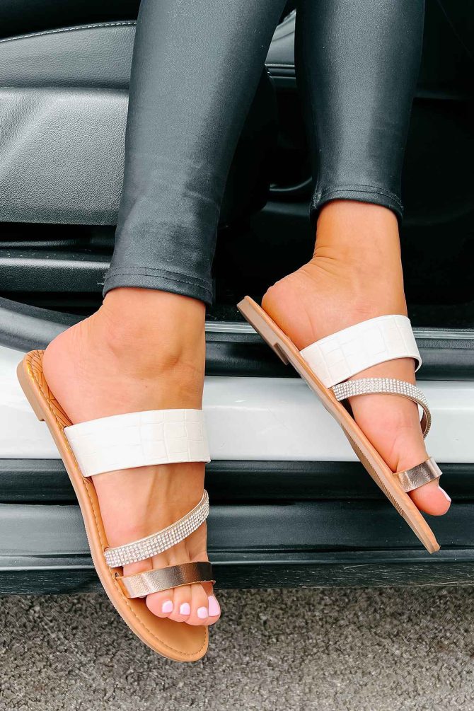 Nothing To It Strappy Sandals (White Croc) · NanaMacs - Image 4