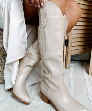 Giddy Up Billini Scale Textured Cowboy Boots (Sand Scale) · NanaMacs