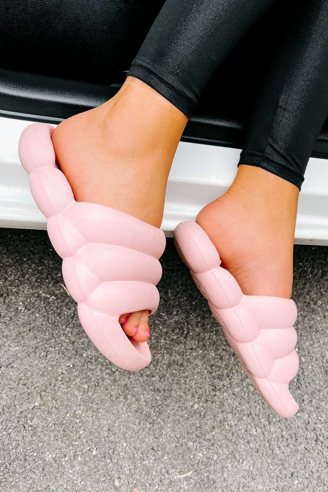 So On Trend Cushioned Slides (Pink) · NanaMacs - Image 3